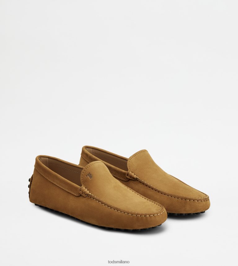 uominimarrone Tod's gommino mocassino in nabuk P66X8B763