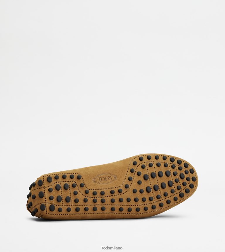 uominimarrone Tod's gommino mocassino in nabuk P66X8B763