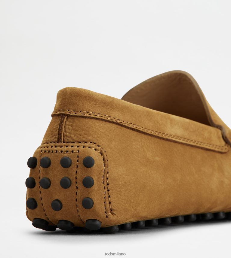 uominimarrone Tod's gommino mocassino in nabuk P66X8B763