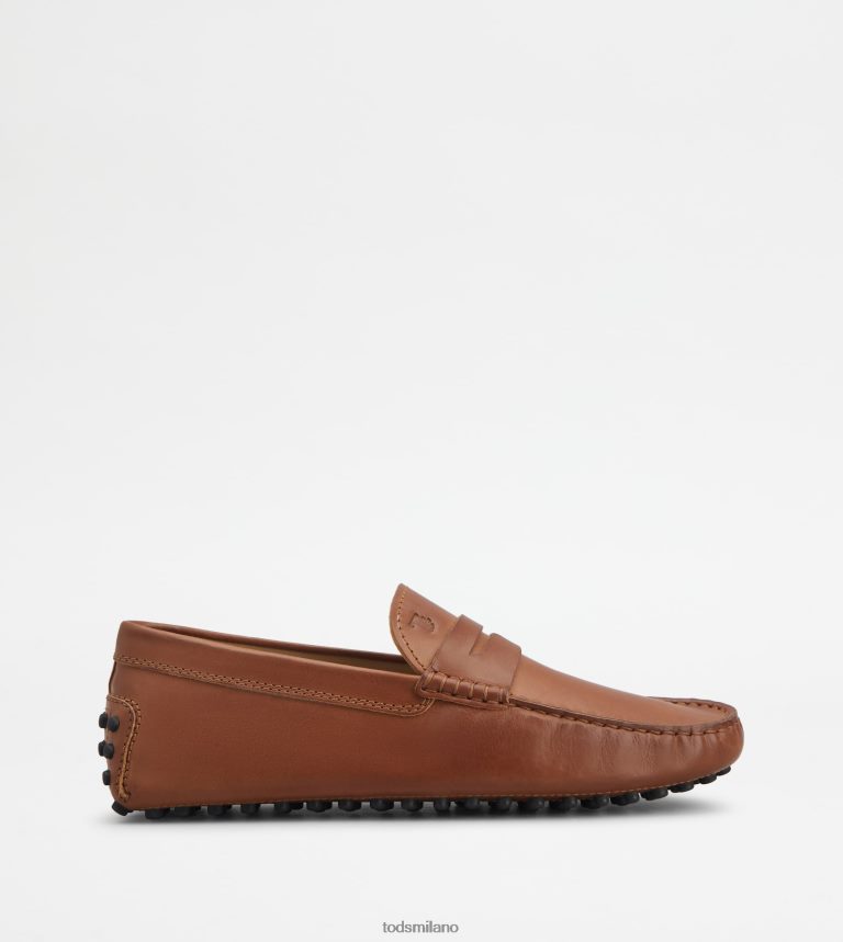 uominimarrone Tod's gommino mocassino in pelle P66X8B730