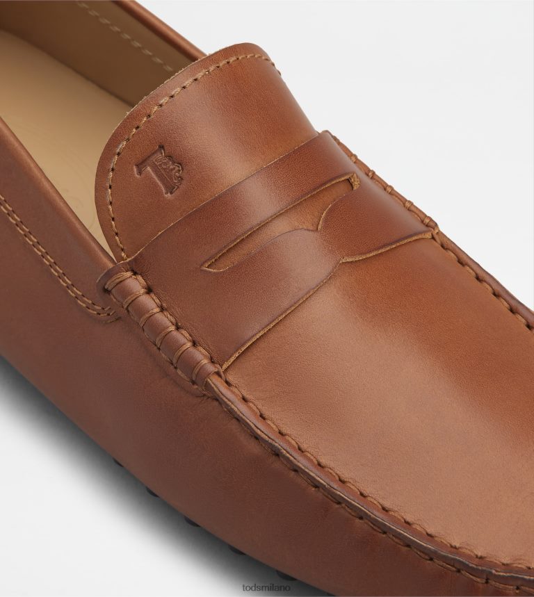 uominimarrone Tod's gommino mocassino in pelle P66X8B730