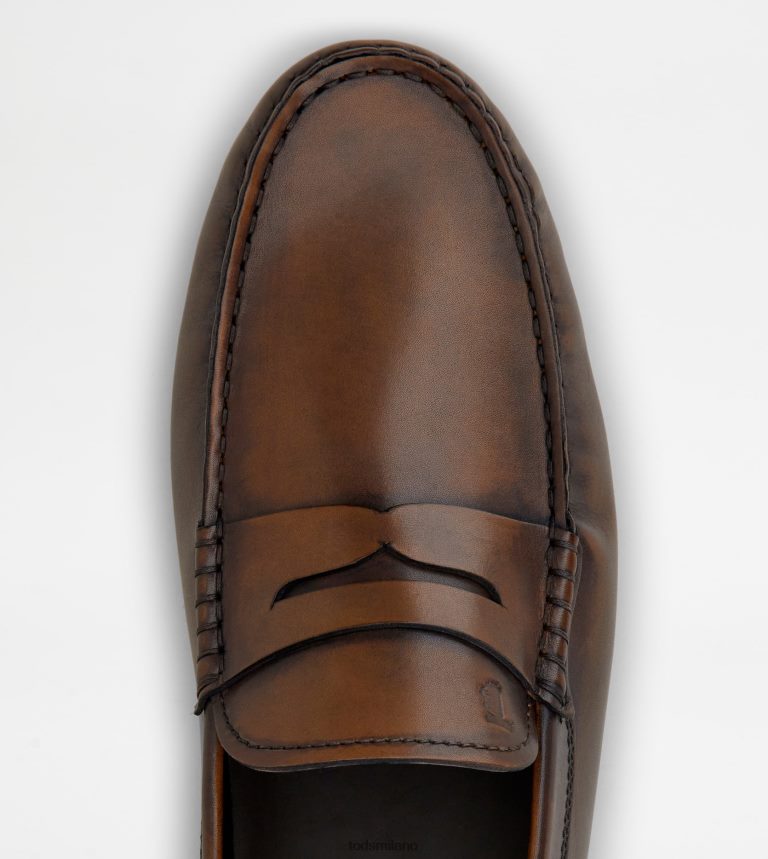uominimarrone Tod's gommino mocassino in pelle P66X8B733