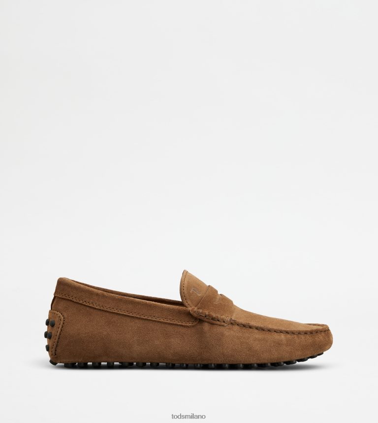 uominimarrone Tod's gommino mocassino in pelle scamosciata P66X8B732