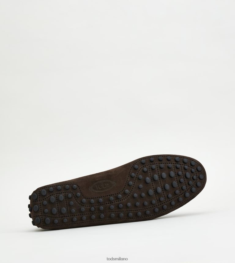uominimarrone Tod's gommino mocassino in pelle scamosciata P66X8B734