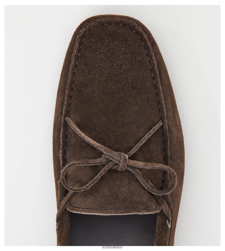 uominimarrone Tod's gommino mocassino in pelle scamosciata P66X8B742
