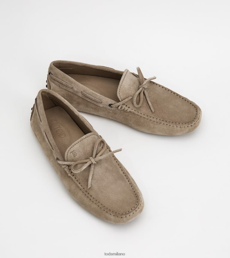 uominimarrone Tod's gommino mocassino in pelle scamosciata P66X8B747