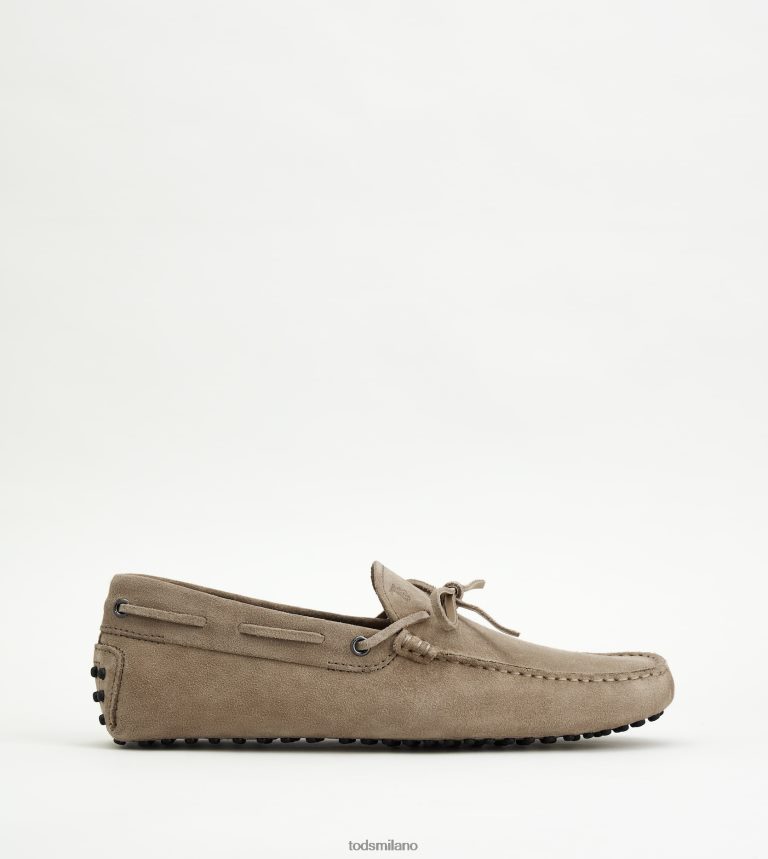 uominimarrone Tod's gommino mocassino in pelle scamosciata P66X8B747