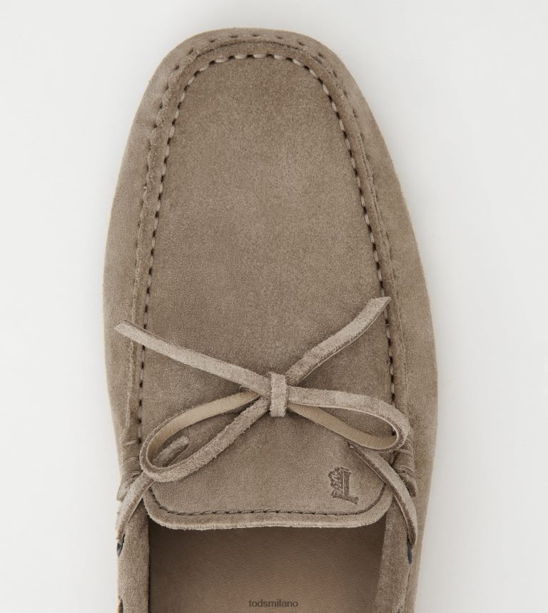 uominimarrone Tod's gommino mocassino in pelle scamosciata P66X8B747