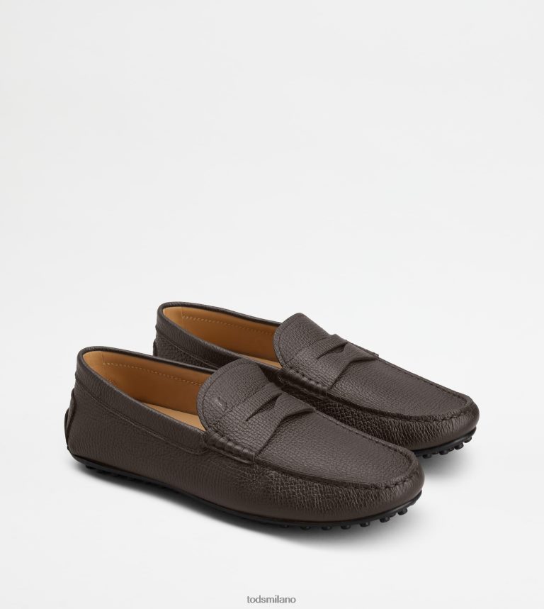 uominimarrone Tod's mocassino gommino da città in pelle P66X8B696