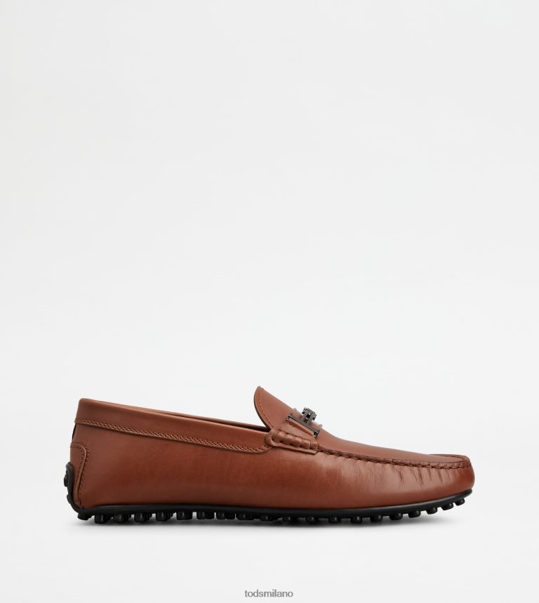 uominimarrone Tod's mocassino gommino da città in pelle P66X8B751