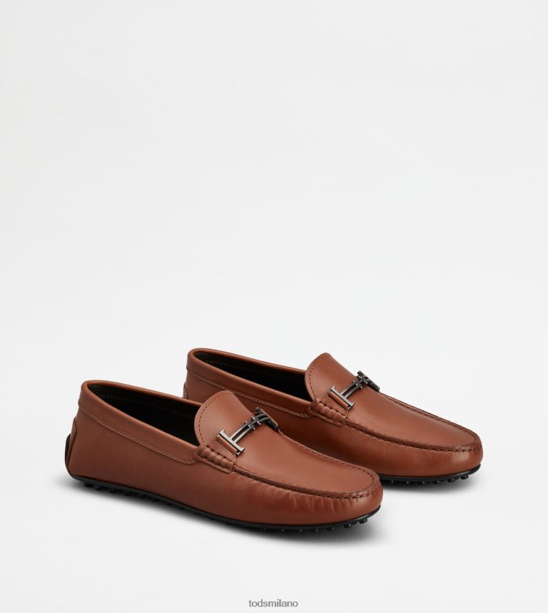 uominimarrone Tod's mocassino gommino da città in pelle P66X8B751