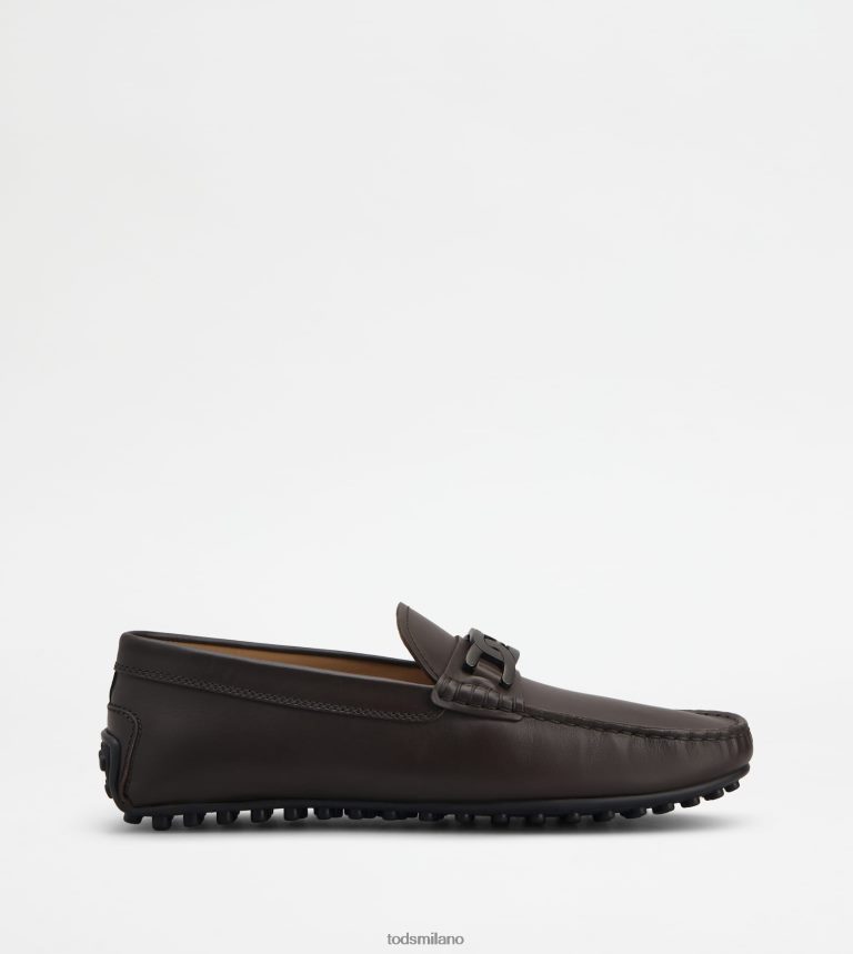 uominimarrone Tod's mocassino gommino da città in pelle P66X8B769