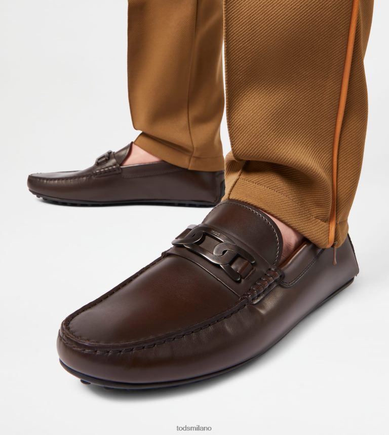 uominimarrone Tod's mocassino gommino da città in pelle P66X8B769