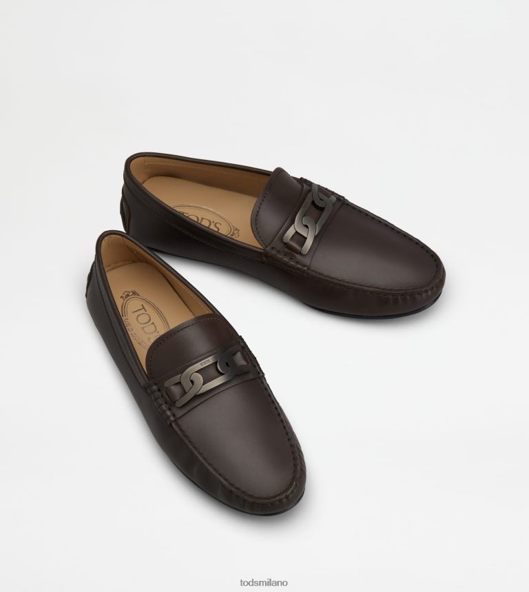uominimarrone Tod's mocassino gommino da città in pelle P66X8B769