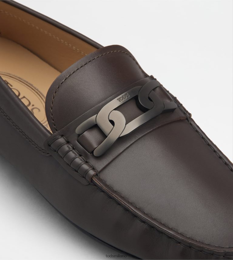 uominimarrone Tod's mocassino gommino da città in pelle P66X8B769