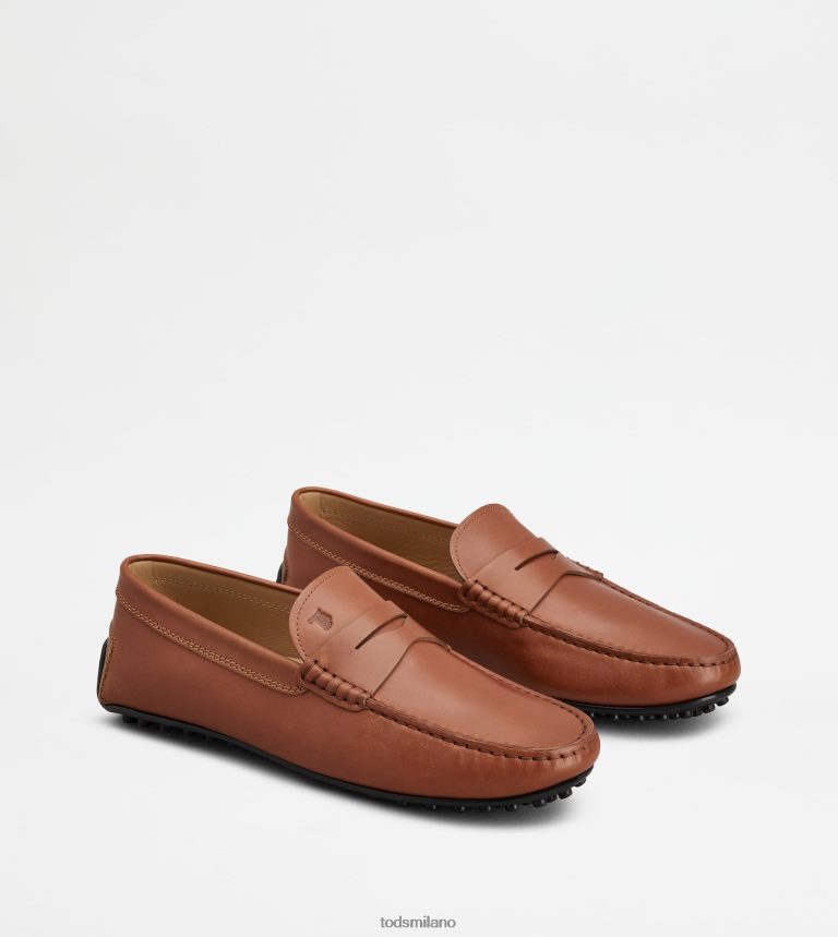 uominimarrone Tod's mocassino gommino da città in pelle P66X8B770