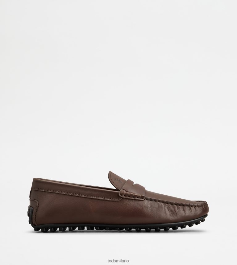 uominimarrone Tod's mocassino gommino da città in pelle P66X8B771