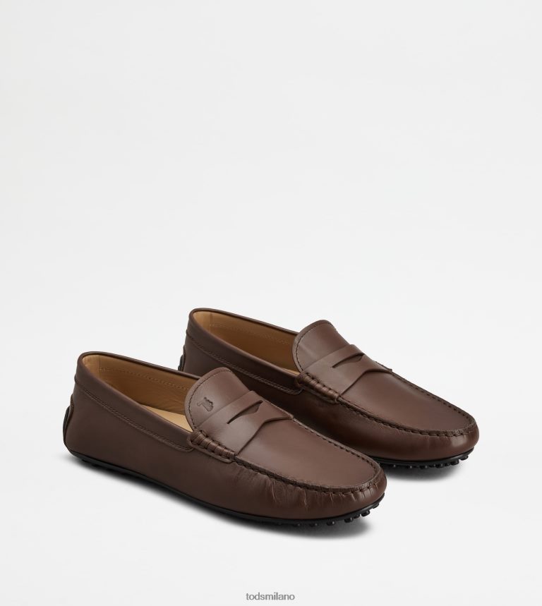 uominimarrone Tod's mocassino gommino da città in pelle P66X8B771