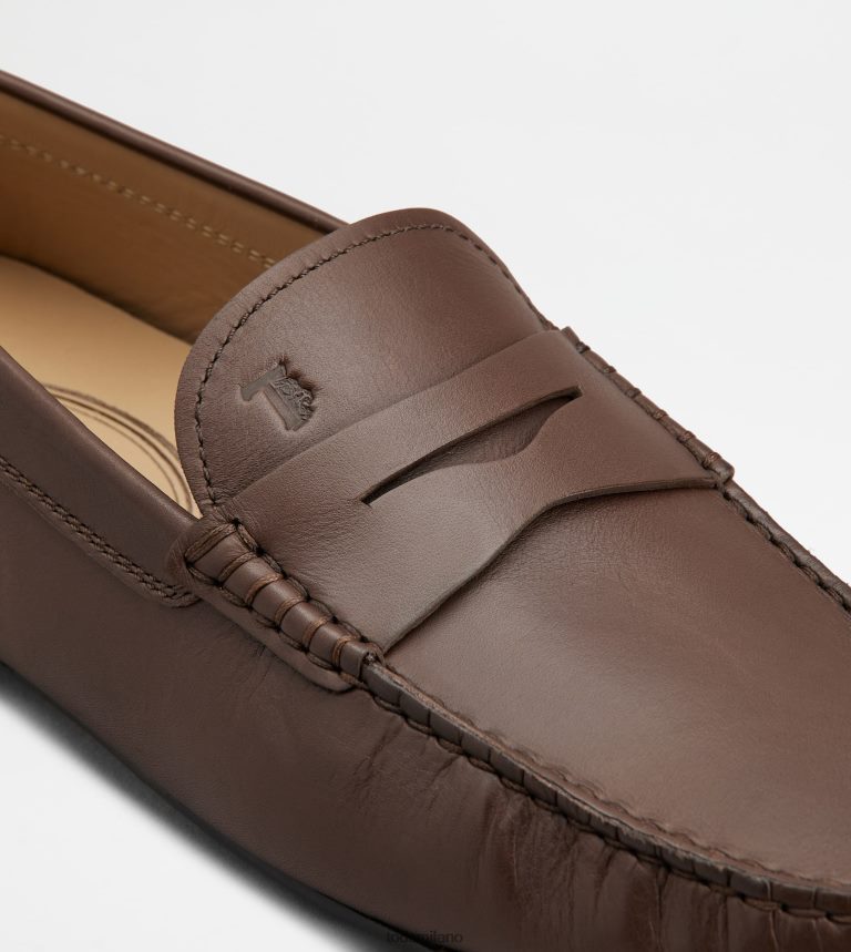 uominimarrone Tod's mocassino gommino da città in pelle P66X8B771