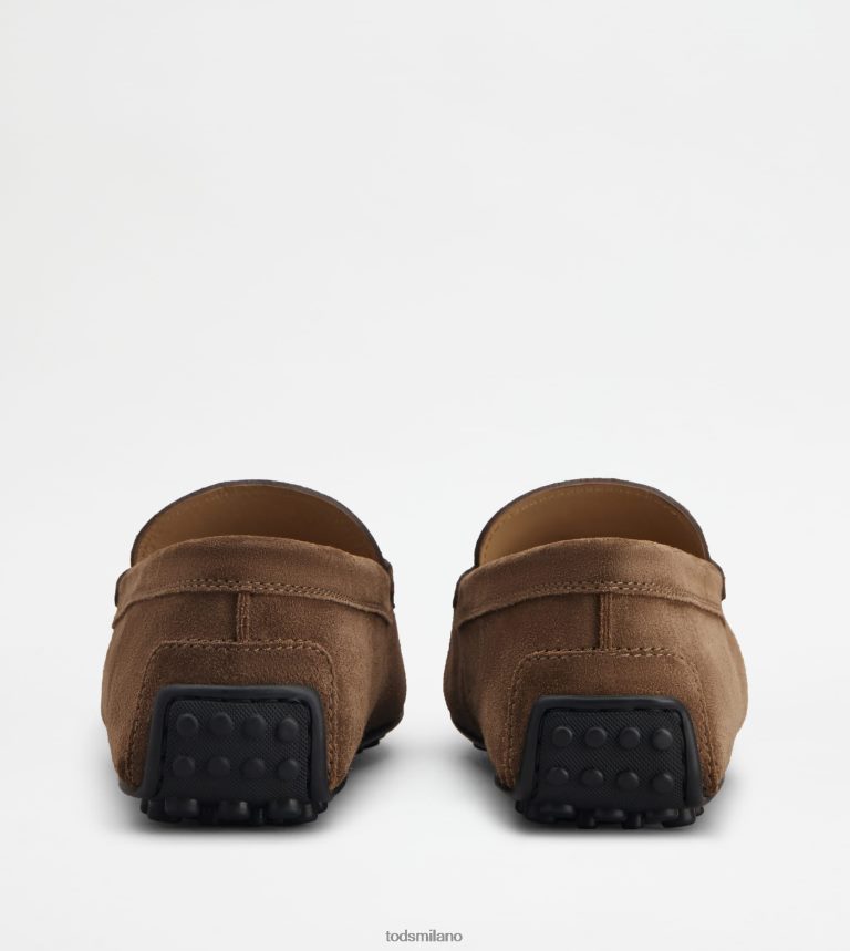 uominimarrone Tod's mocassino gommino da città in pelle scamosciata P66X8B694