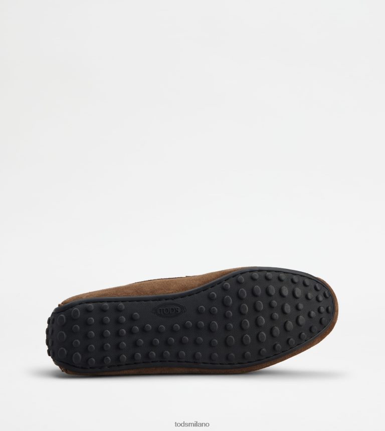 uominimarrone Tod's mocassino gommino da città in pelle scamosciata P66X8B694