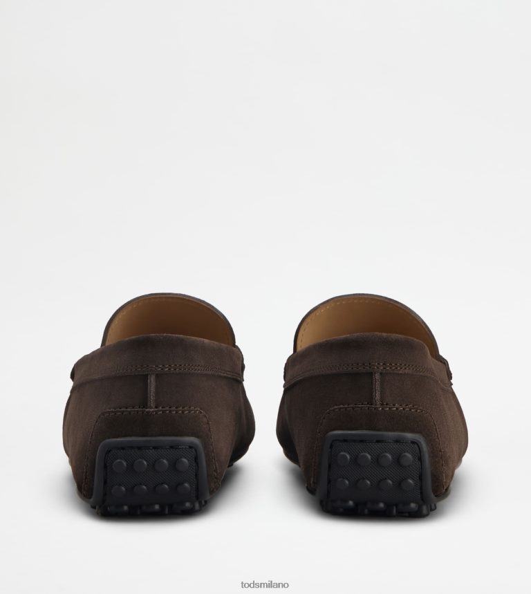 uominimarrone Tod's mocassino gommino da città in pelle scamosciata P66X8B755
