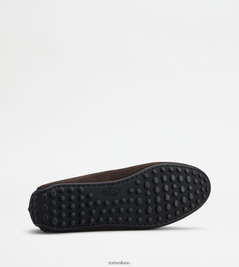uominimarrone Tod's mocassino gommino da città in pelle scamosciata P66X8B755