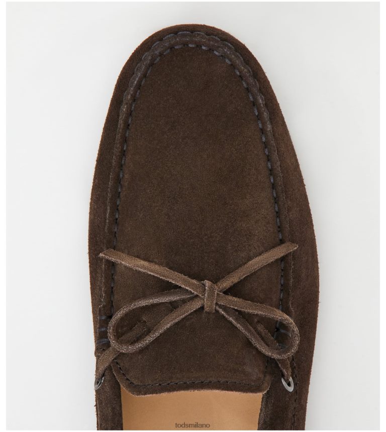 uominimarrone Tod's mocassino gommino da città in pelle scamosciata P66X8B760