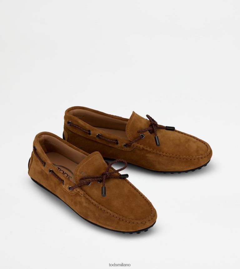 uominimarrone Tod's mocassino gommino da città in pelle scamosciata P66X8B779