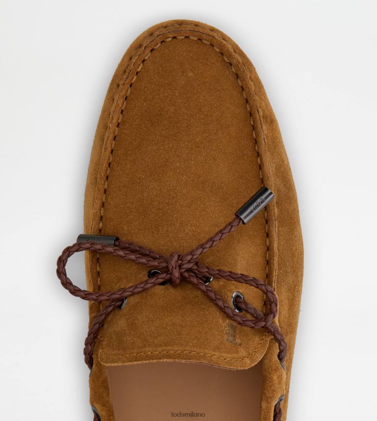 uominimarrone Tod's mocassino gommino da città in pelle scamosciata P66X8B779