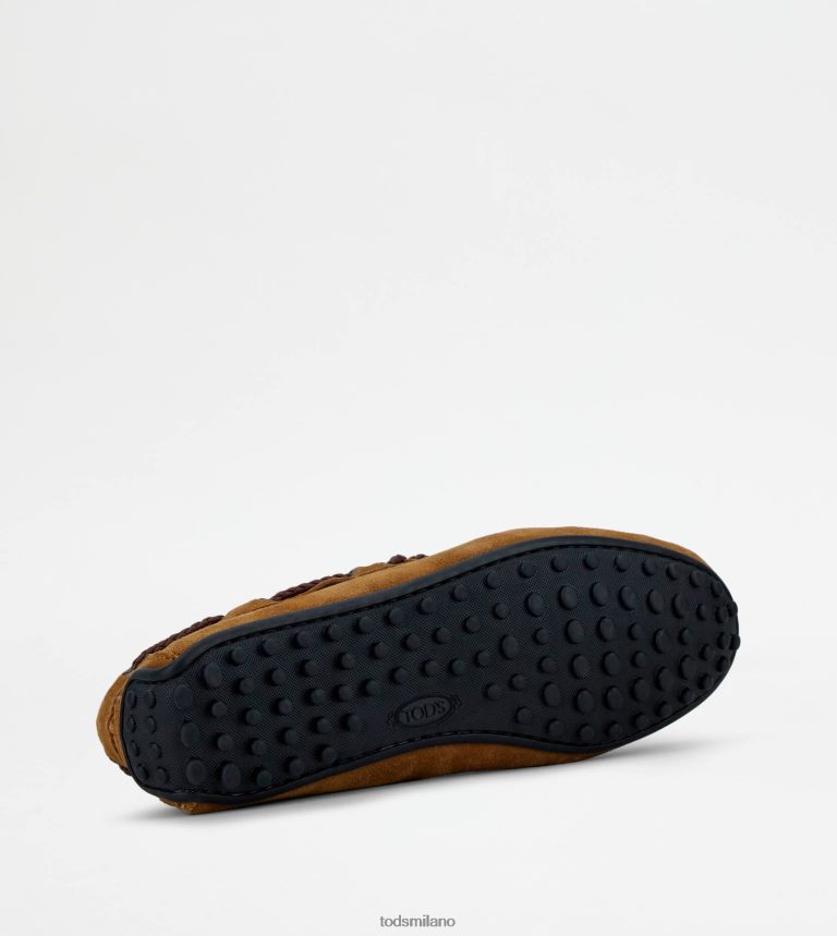 uominimarrone Tod's mocassino gommino da città in pelle scamosciata P66X8B779