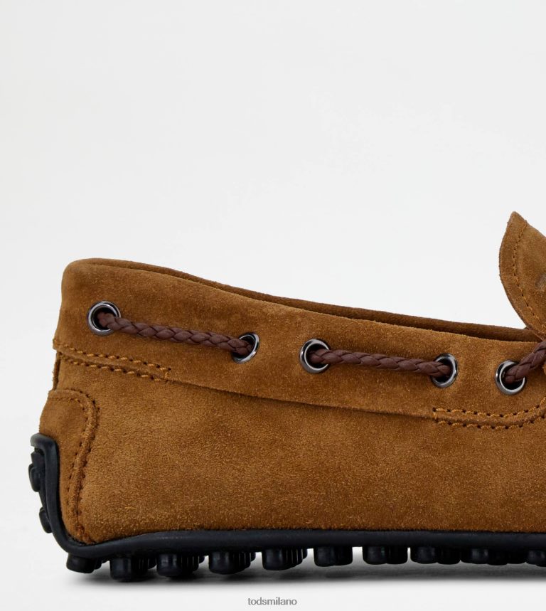 uominimarrone Tod's mocassino gommino da città in pelle scamosciata P66X8B779