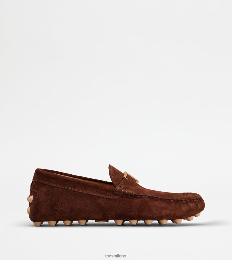 uominimarrone/beige Tod's Intramontabile gommino bubble in suede P66X8B718