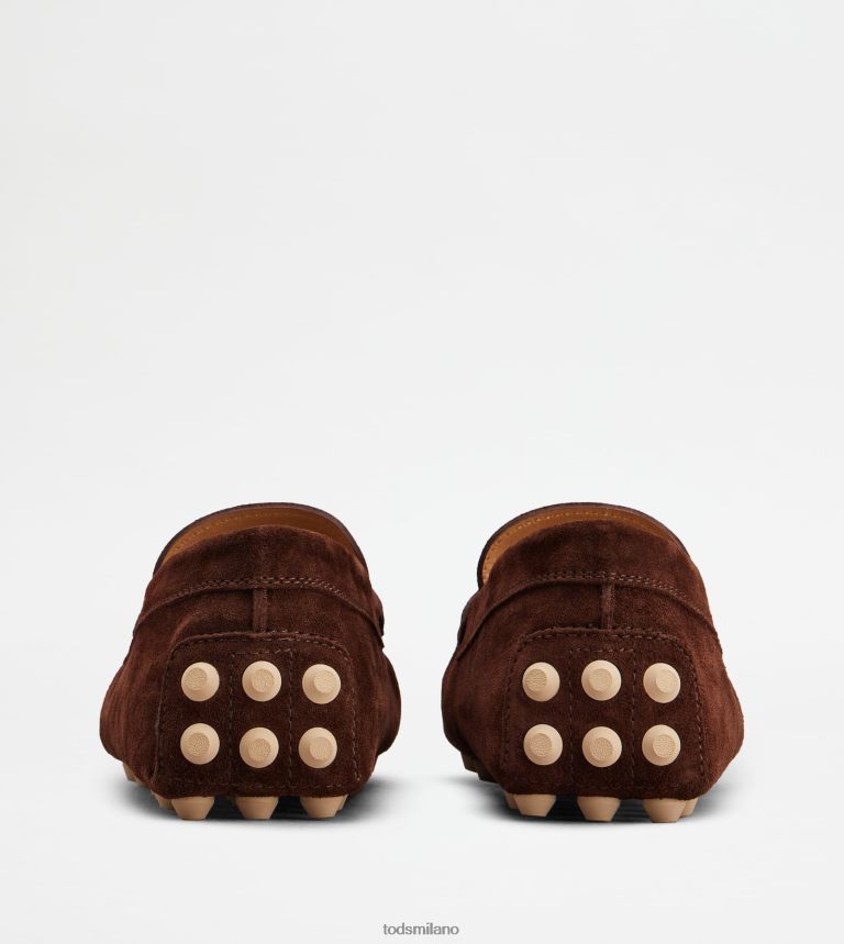 uominimarrone/beige Tod's Intramontabile gommino bubble in suede P66X8B718