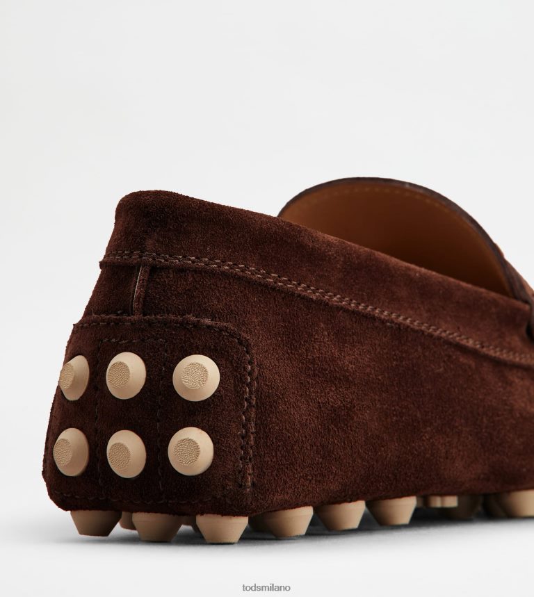 uominimarrone/beige Tod's Intramontabile gommino bubble in suede P66X8B718