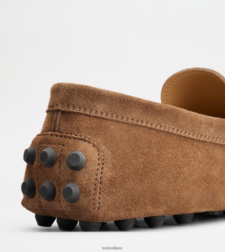 uominimarrone/grigio Tod's gommino a bolle in camoscio P66X8B713