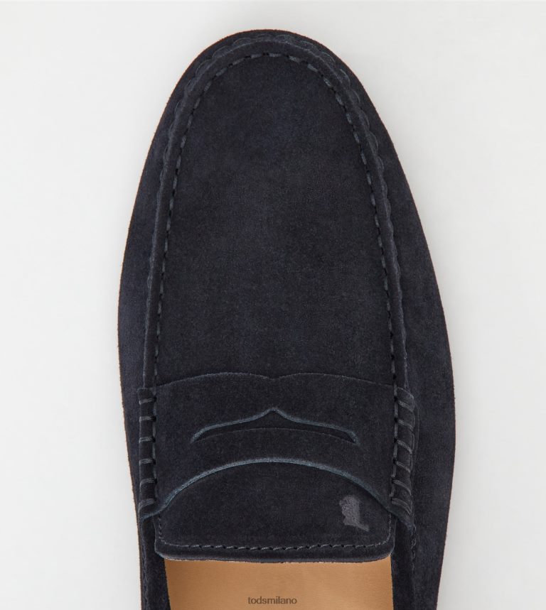 uomininero Tod's gommino mocassino in pelle scamosciata P66X8B739