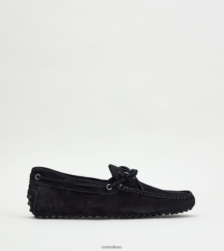 uomininero Tod's gommino mocassino in pelle scamosciata P66X8B749