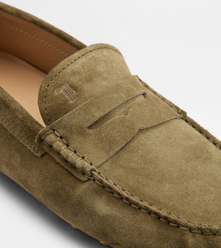 uominiverde giallo Tod's gommino a bolle in camoscio P66X8B711