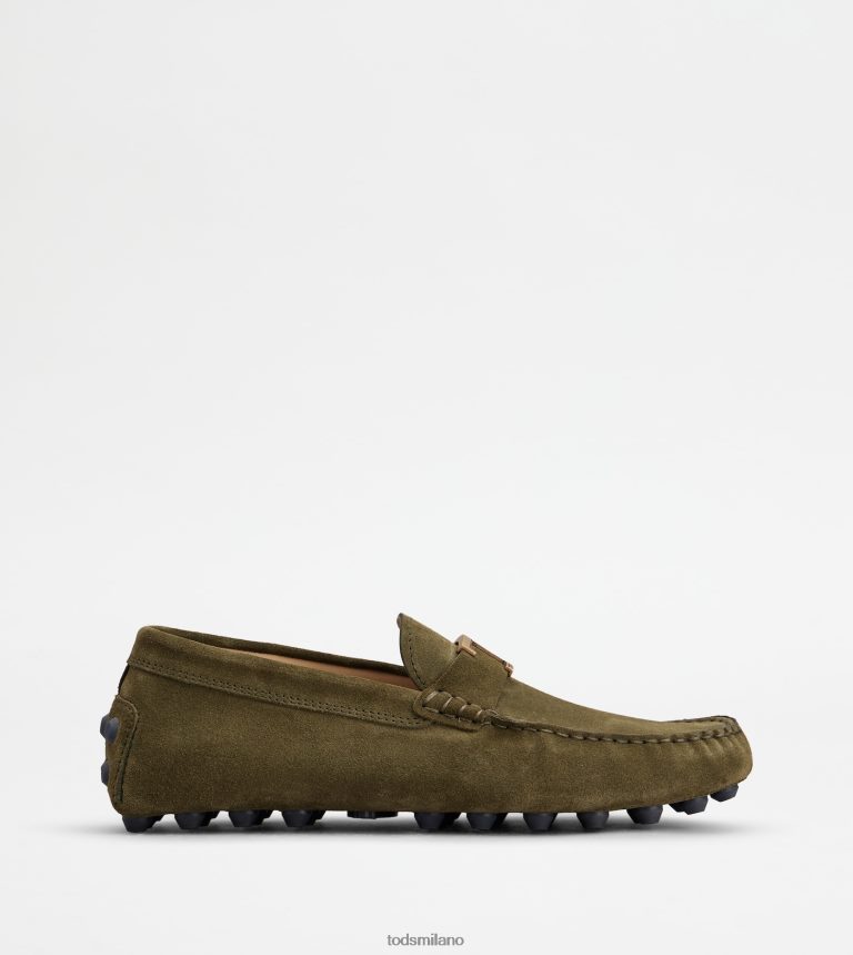 uominiverde/grigio Tod's Intramontabile gommino bubble in suede P66X8B717