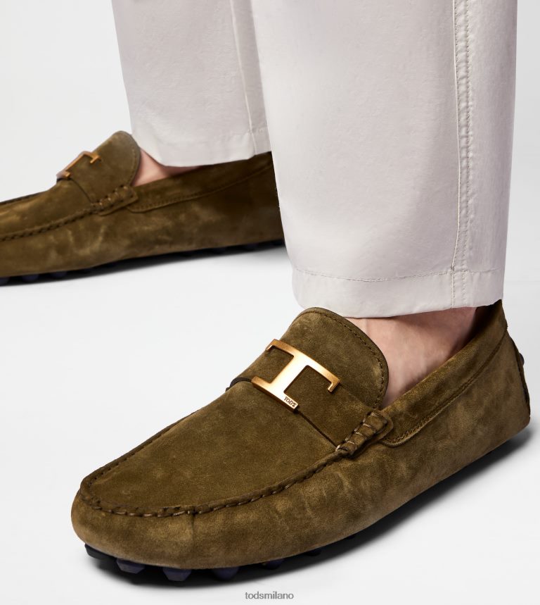 uominiverde/grigio Tod's Intramontabile gommino bubble in suede P66X8B717