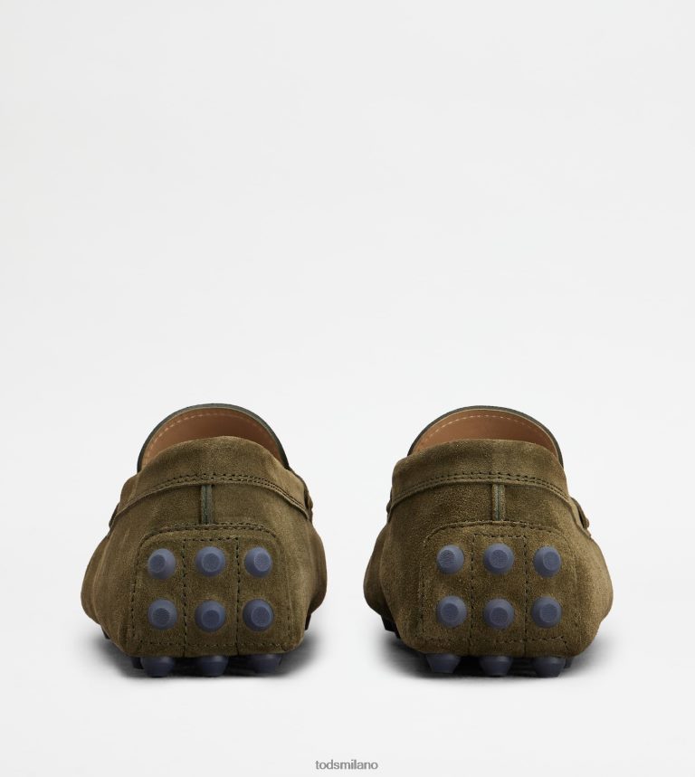 uominiverde/grigio Tod's Intramontabile gommino bubble in suede P66X8B717