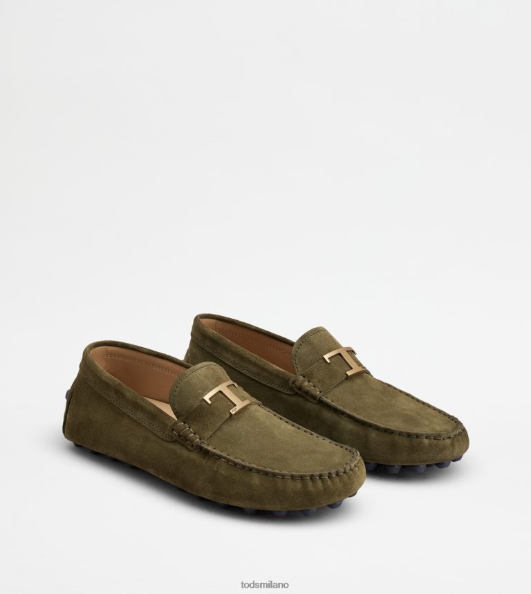 uominiverde/grigio Tod's Intramontabile gommino bubble in suede P66X8B717