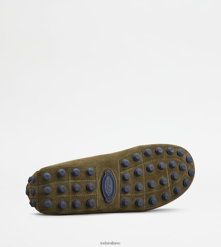 uominiverde/grigio Tod's Intramontabile gommino bubble in suede P66X8B717