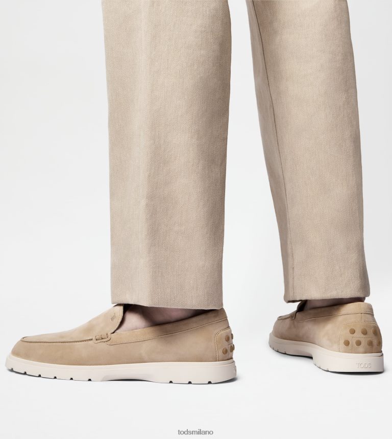 uominibianco Tod's mocassino pantofola in pelle scamosciata P66X8B651