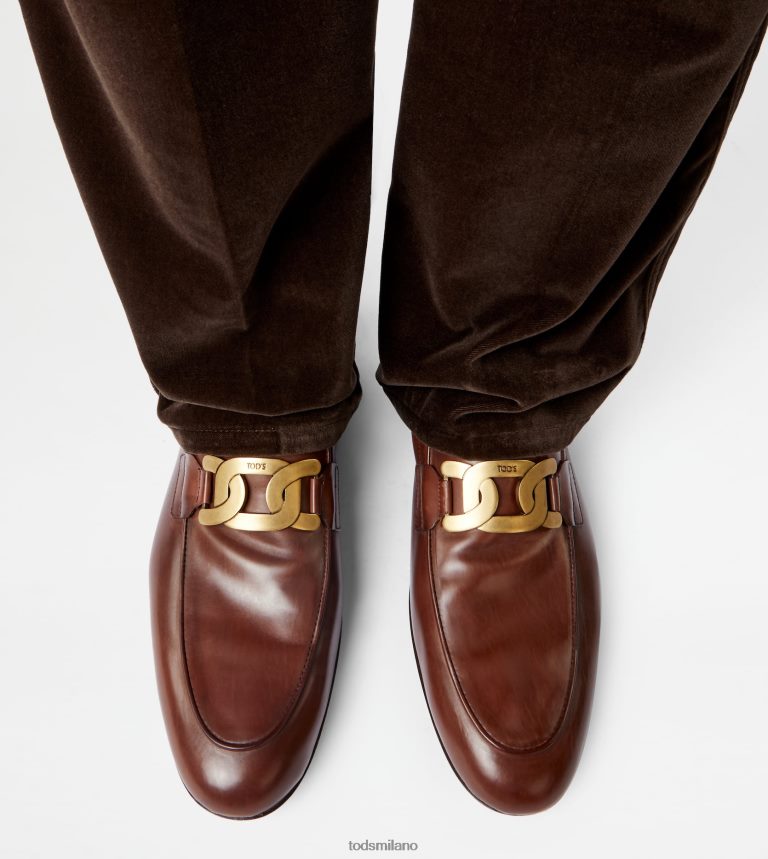 uominimarrone Tod's mocassini Kate in pelle P66X8B704