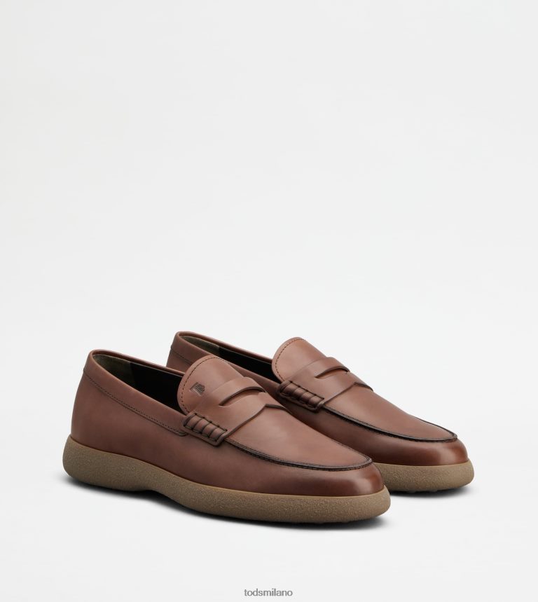 uominimarrone Tod's mocassini in pelle P66X8B652