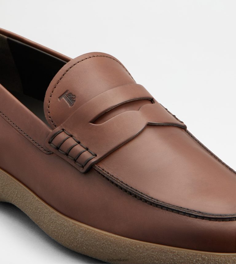 uominimarrone Tod's mocassini in pelle P66X8B652