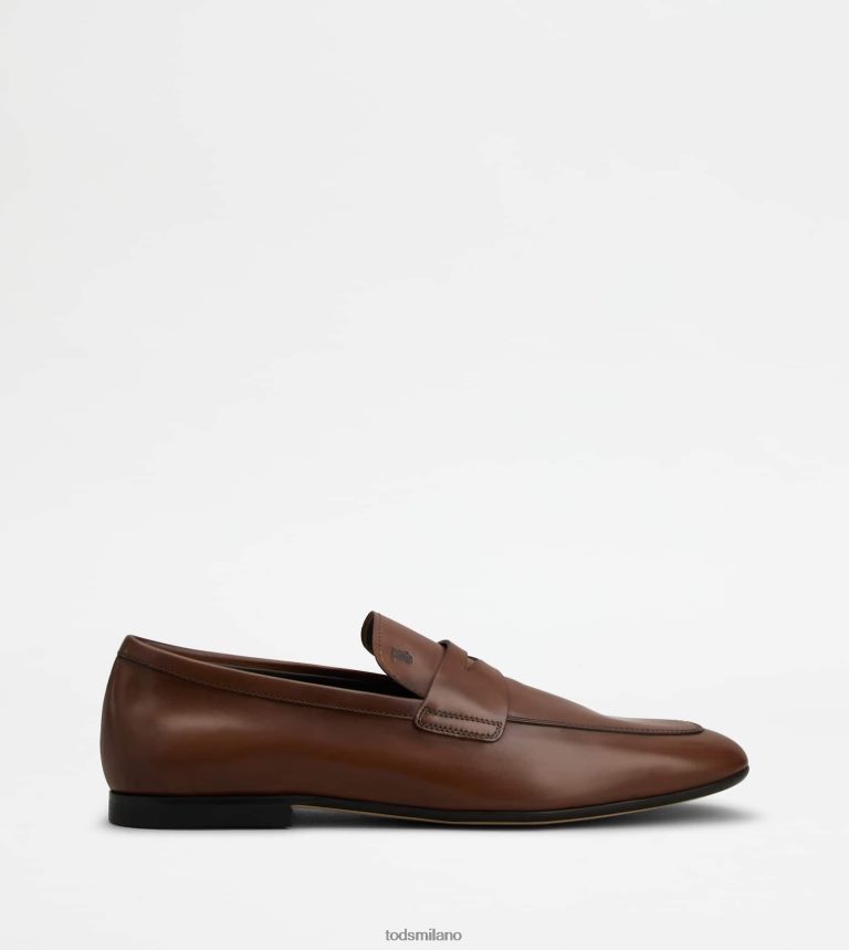 uominimarrone Tod's mocassini in pelle P66X8B657