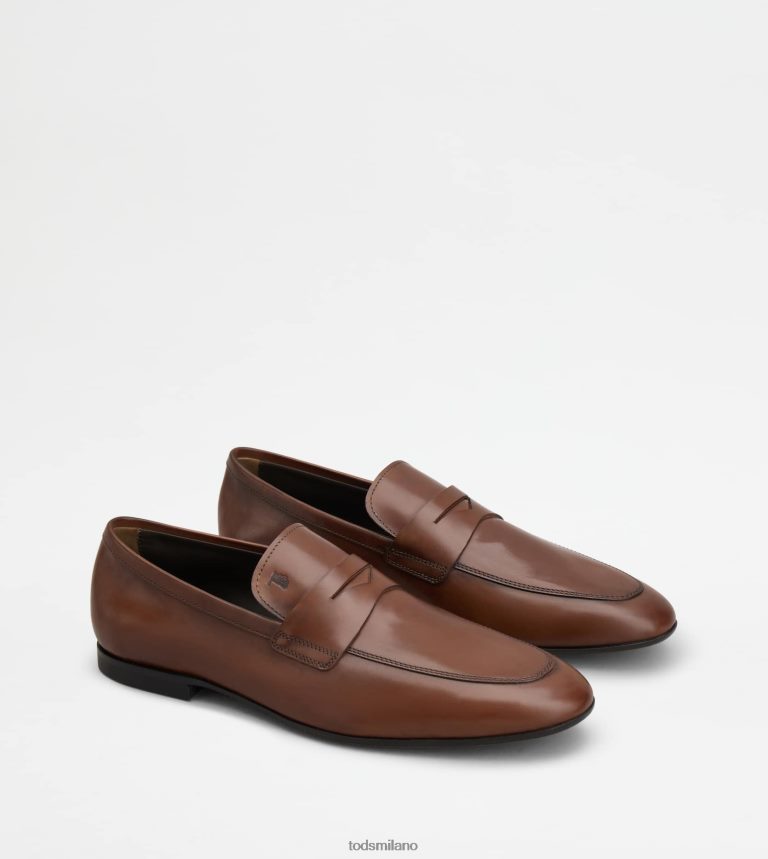 uominimarrone Tod's mocassini in pelle P66X8B657